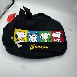 1980s Snoopy Vintage Lunch Box Handbag Cartoon‎ Character Black Small Bag. NWT